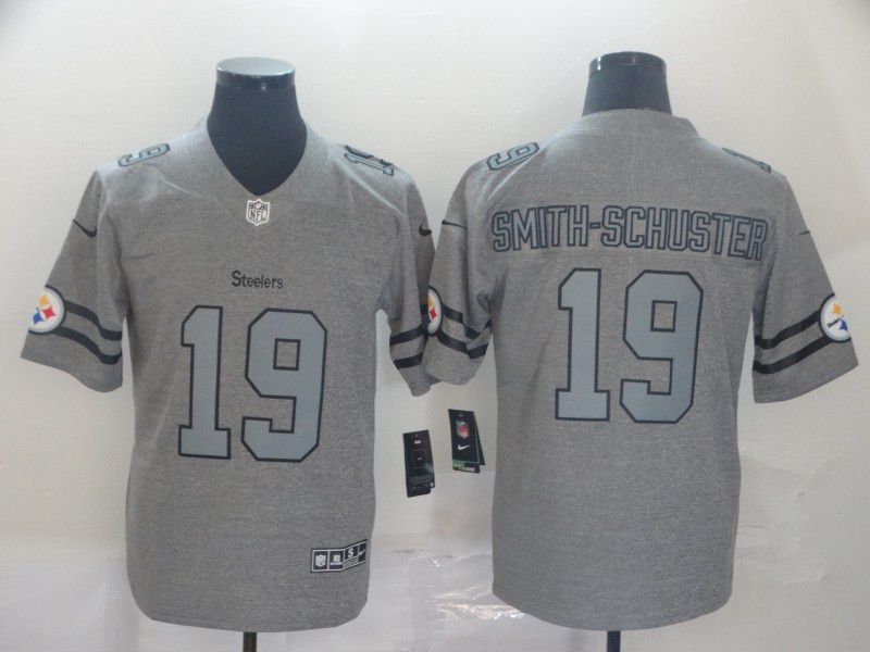 Men Pittsburgh Steelers #19 Smith-schuster Grey Retro Nike NFL Jerseys